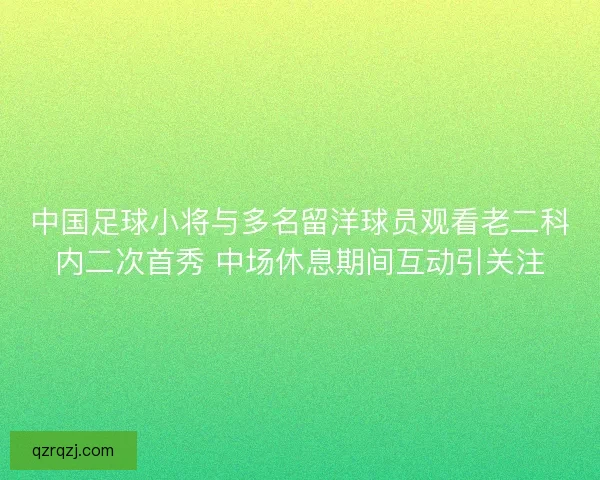 中国足球小将与多名留洋球员观看老二科内二次首秀 中场休息期间互动引关注